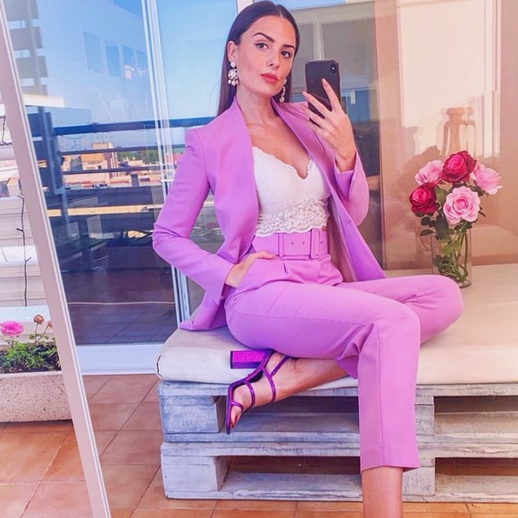 GORGEOUS ZARA NWT Blazer & Belted Pants Set - Picture 9 of 16